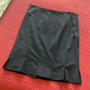 Navy professional, career skirt with fun pleated design